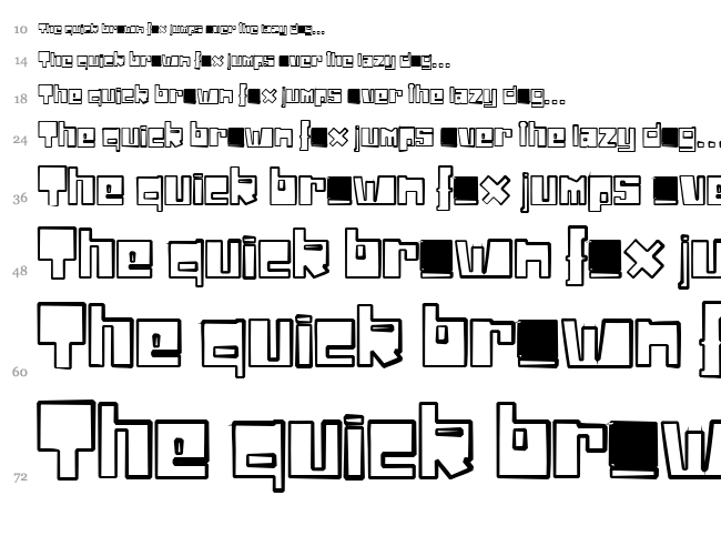 Drone Nation font waterfall
